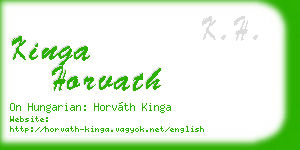 kinga horvath business card